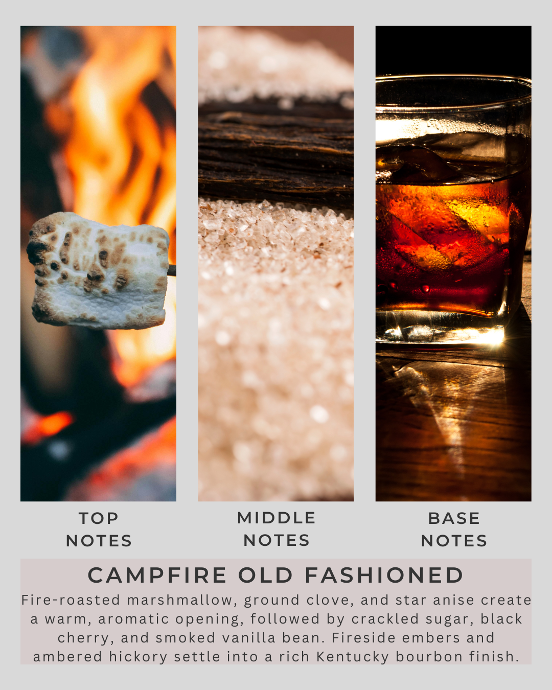 Campfire Old Fashioned | All Natural Soy Wax | Mancave