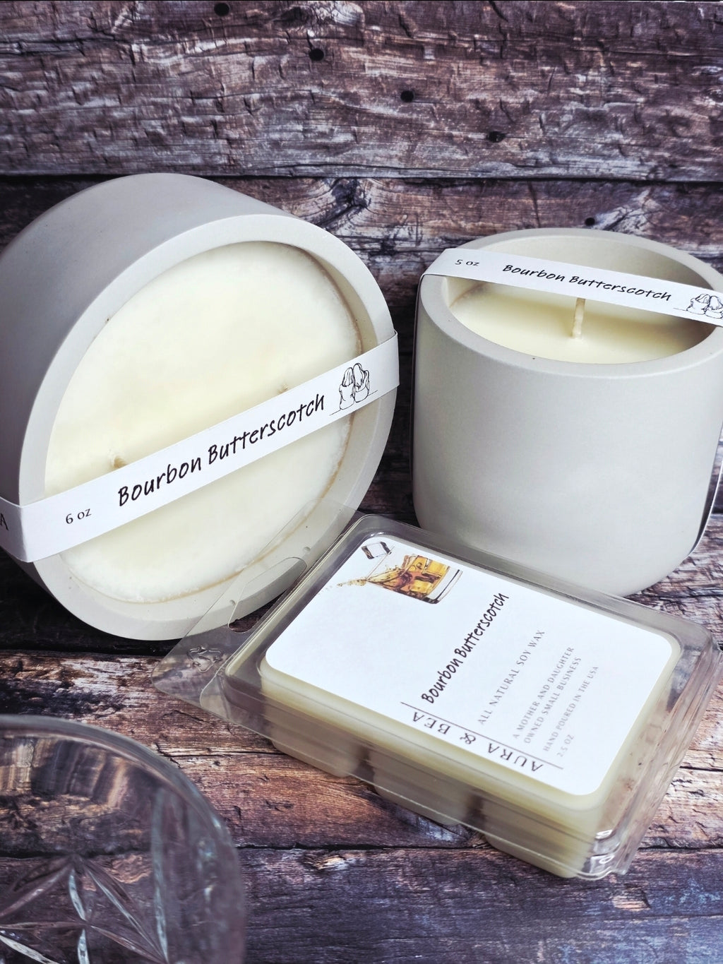 Bourbon Butterscotch | All Natural Soy Wax | Mancave